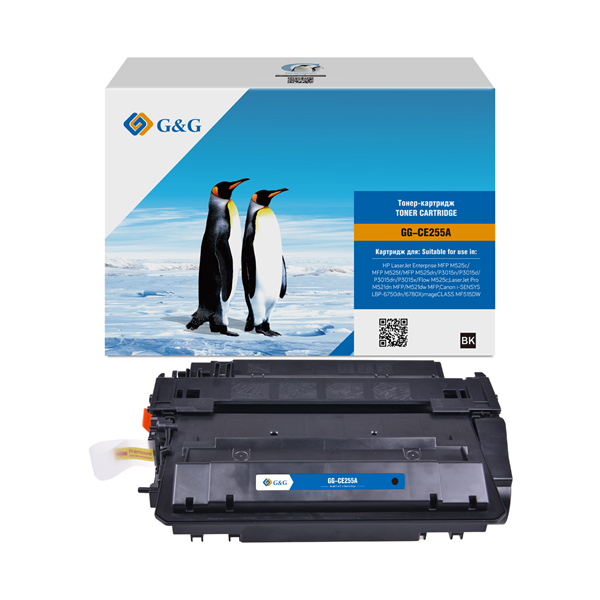 G&G GG-CE255A черный (6000стр.) для HP LJ Enterprise MFP M525c/P3015n/LJ Pro M521dn MFP/M521dw MFP
