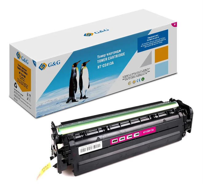 G&G GG-CE413A пурпурный (2600стр.) для HP LJ Pro 300 color M351a/MFP M375nw;Pro 400 color Printer M451nw/MFP M475d/