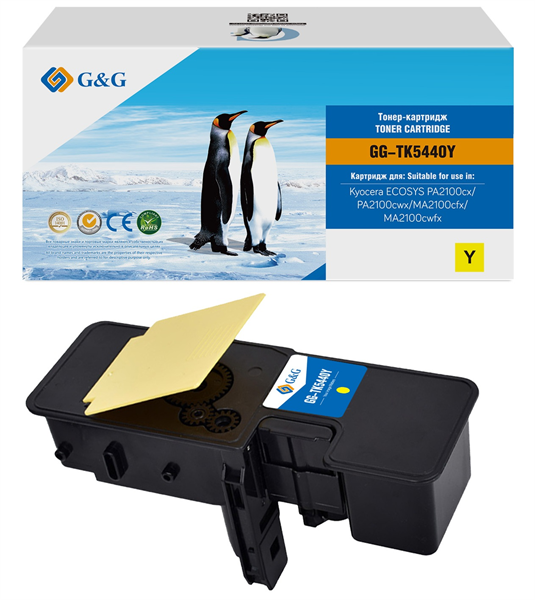 G&G toner-cartridge for Kyocera ECOSYS PA2100cx/PA2100cwx/MA2100cfx/MA2100cwfx 2400 pages GG-TK5440Y  with chip гарантия 36 мес.