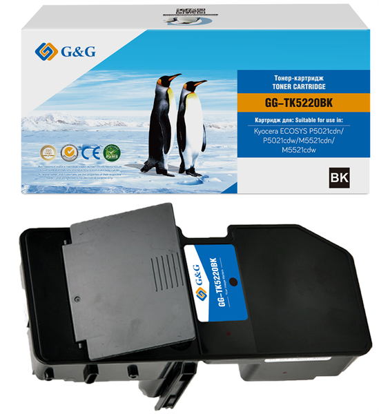 G&G GG-TK5220BK черный (1200стр.) для Kyocera ECOSYS P5021cdn/P5021cdw/M5521cdn/M5521cdw