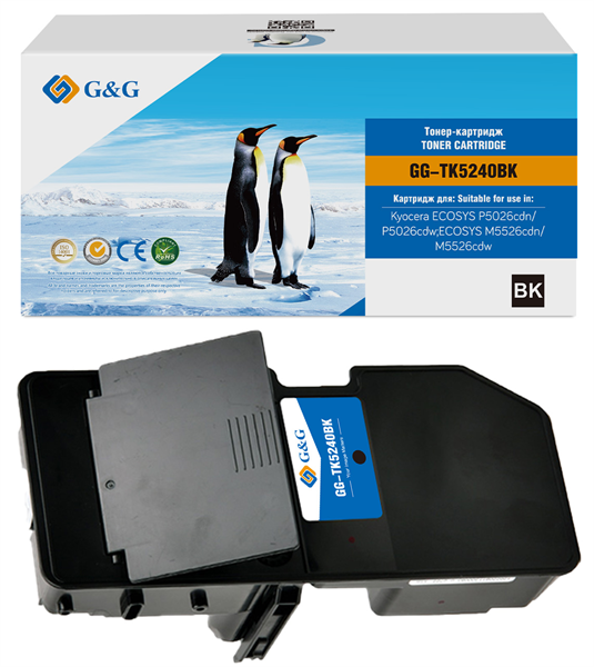 G&G GG-TK5240BK черный (4000стр.) для Kyocera ECOSYS P5026cdn/P5026cdw;ECOSYS M5526cdn/M5526cdw