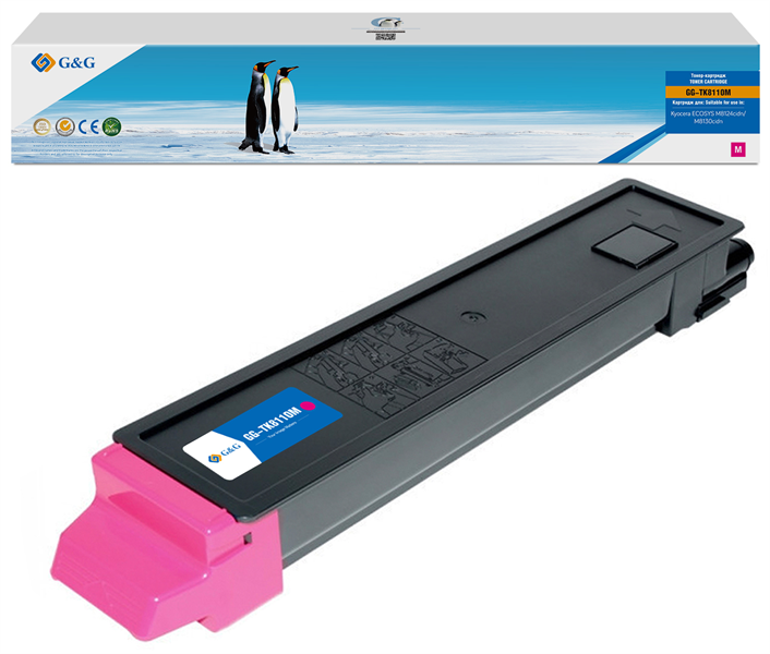 G&G toner-cartridge для Kyocera ECOSYS M8130cidn/M8124cidn TK-8110M 1T02P3BAX0 6 000 стр. пурпурный гарантия 36 мес.