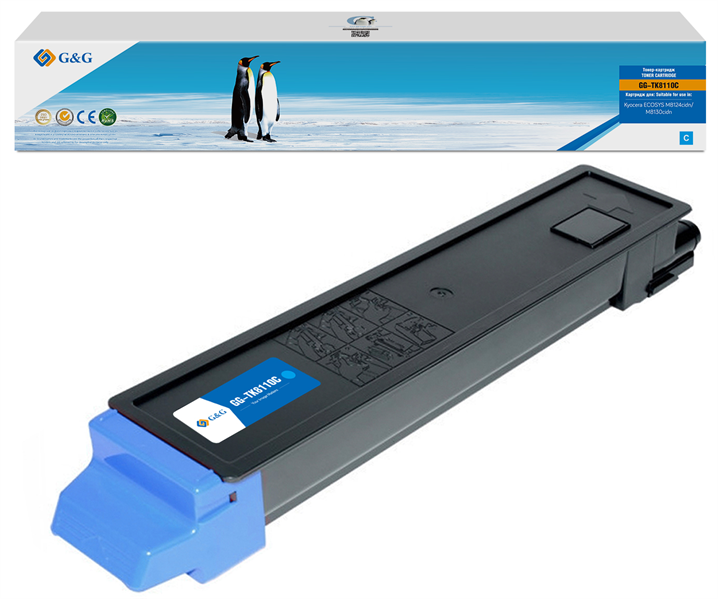 G&G toner-cartridge для Kyocera ECOSYS M8130cidn/M8124cidn TK-8110C 1T02P3CAX0 6 000 стр. голубой гарантия 36 мес.