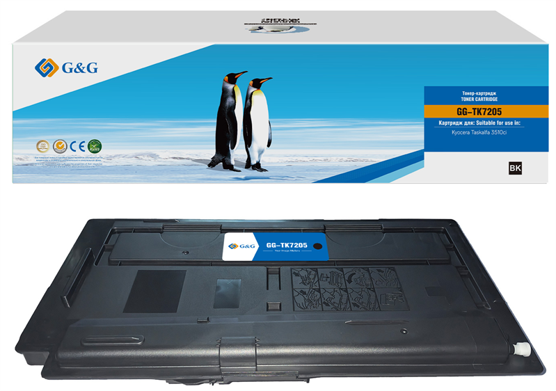 G&G toner-cartridge для Kyocera TASKalfa 3510ci с чипом 35 000 стр. TK-7205 1T02NL0NL0 гарантия 36 мес.распродажа остатков