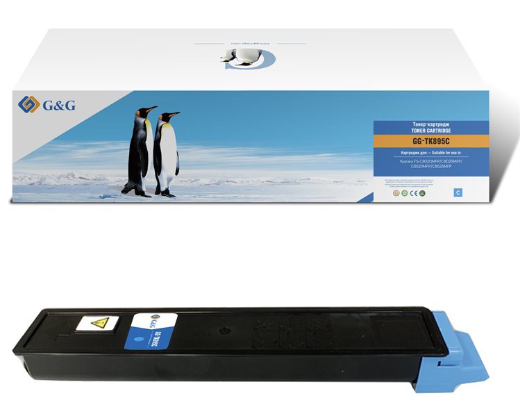 G&G GG-TK895C голубой (6000стр.) для Kyocera Mita FS C8020/C8020MFP/C8025/C8025MFP/C8520/C8520MFP/C8525/C8525MFP