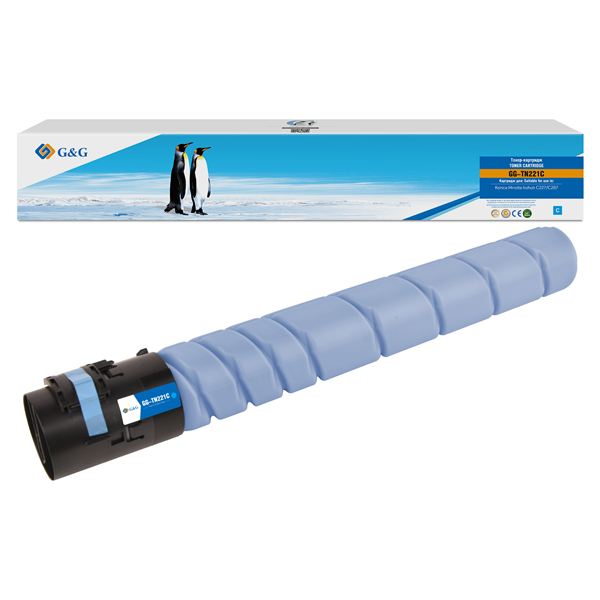 G&G toner-cartridge for Konica Minolta bizhub C227/bizhub C287 cyan without chip 21000 pages TN-221C A8K3450 гарантия 36 мес.