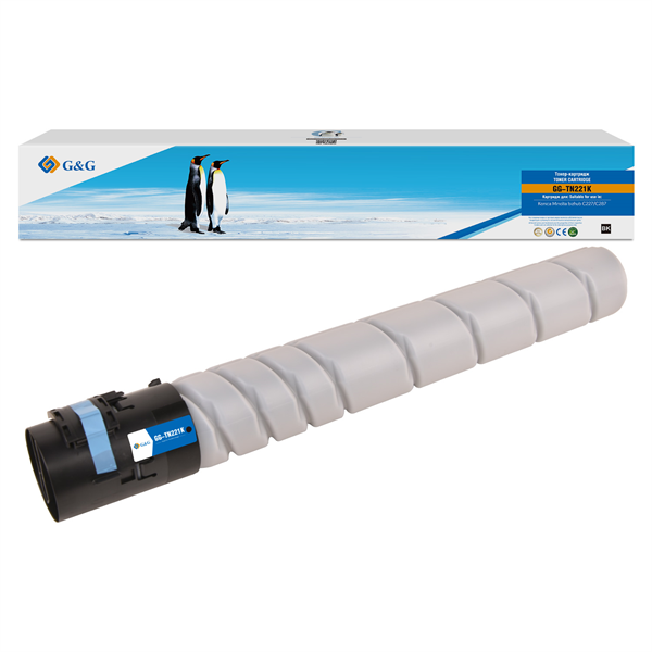 G&G toner-cartridge for Konica Minolta bizhub C227/bizhub C287 black without chip 24000 pages TN-221K A8K3150 гарантия 36 мес.