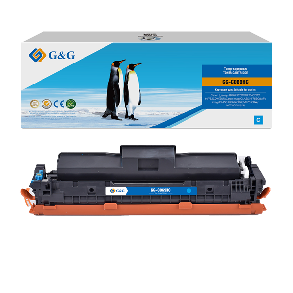 G&G GG-C069HC 069H Cyan голубой (5500стр.) для Canon i-SENSYS MF752Cdw MF752/MF754Cdw MF754