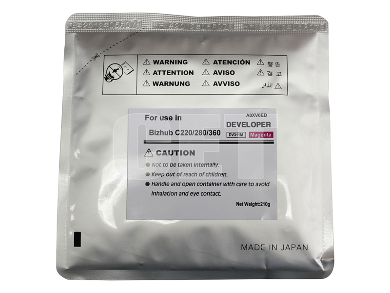 Девелопер для KONICA MINOLTA Bizhub C220/C280/C360 (CET) Magenta, 210г/пак, 114000 стр., CET8434