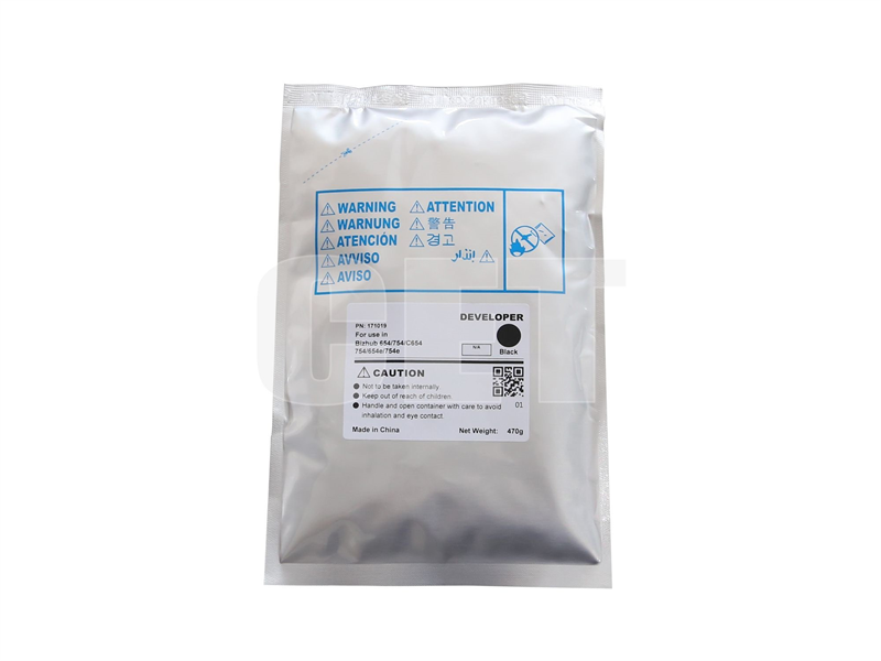 Девелопер для KONICA MINOLTA Bizhub 654/754/C654/C754/C654e/C754e (CET) Black, 470г, 1200000 стр., CET171019