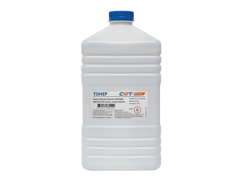 Тонер CE28-K (CPT) TN-324K/227K для KONICA MINOLTA Bizhub C258/308/368/227i/257i (Japan) Black, 500г/бут, CET111072K500, TN-324K/227K