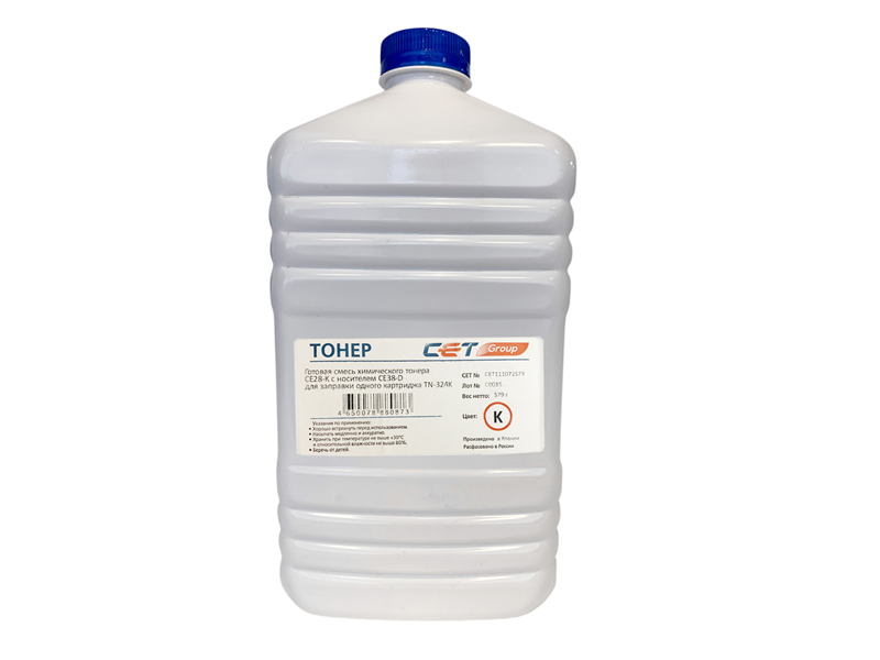 Тонер (CPT) + носитель CE28 TN-324K для KONICA MINOLTA Bizhub C258/308/368 (Japan) Black, 579г/бут, CET111072579, TN-324K