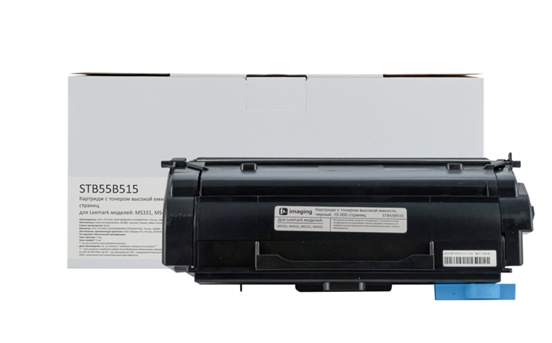 Картридж Fplus черный, 15000 стр. для Fplus MB401/MB402, PB401, F+ M40adn3L, Lexmark MS331/MS431/MX331/MX431 (аналог 55B5H0E, STB55BL515)