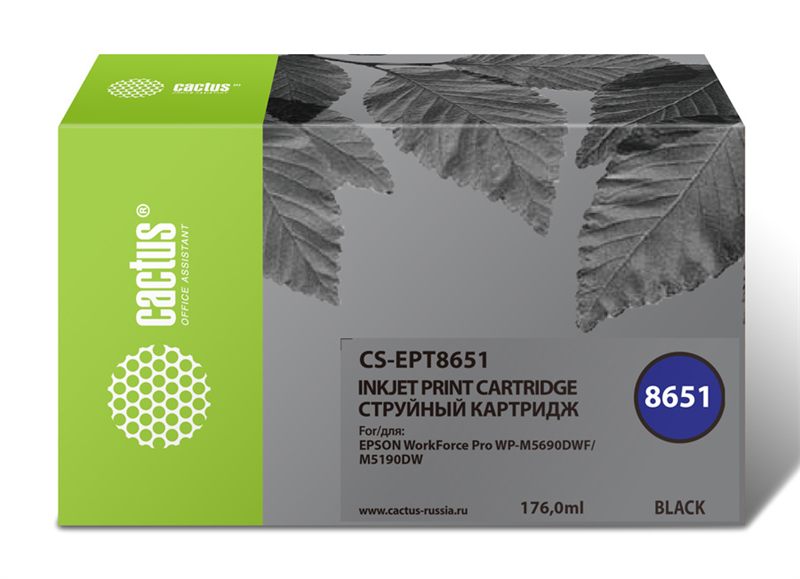 Cactus CS-EPT8651 T8651 черный (8000стр.) для Epson WF5190/5690