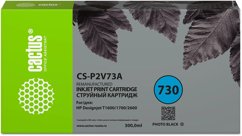 Cactus CS-P2V73A №730 фото черный (300мл) для HP Designjet T1600/1700/2600
