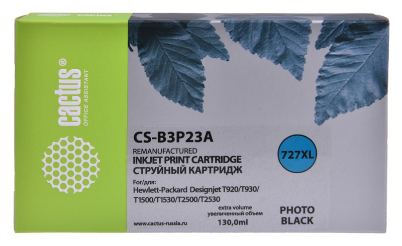 Cactus №727 CS-B3P23A фото черный (130 мл)