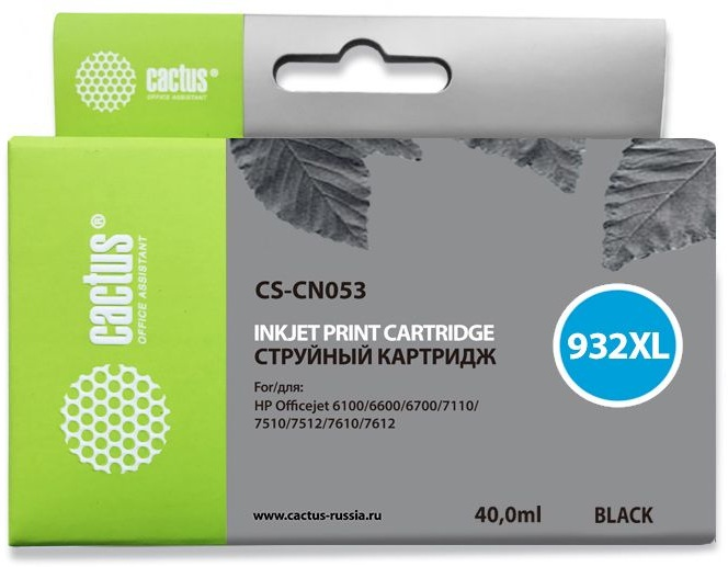 Cactus CS-CN053 №932XL черный (40мл) для HP DJ 6600