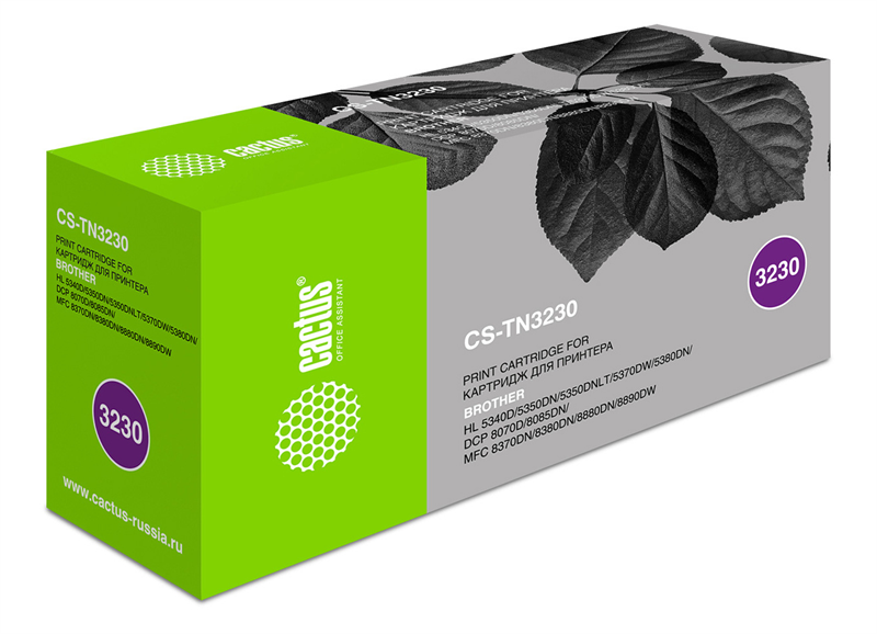 Cactus CS-TN3230 TN-3230 черный (3000стр.) для Brother HL-5340D/5350DN/5370DW/DCP-8070D/8085DN
