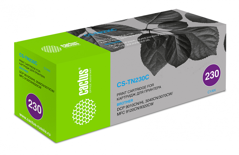 Cactus CS-TN230C TN-230C голубой (1400стр.) для Brother HL-3040/3070/DCP-9010/MFC-9120/9320