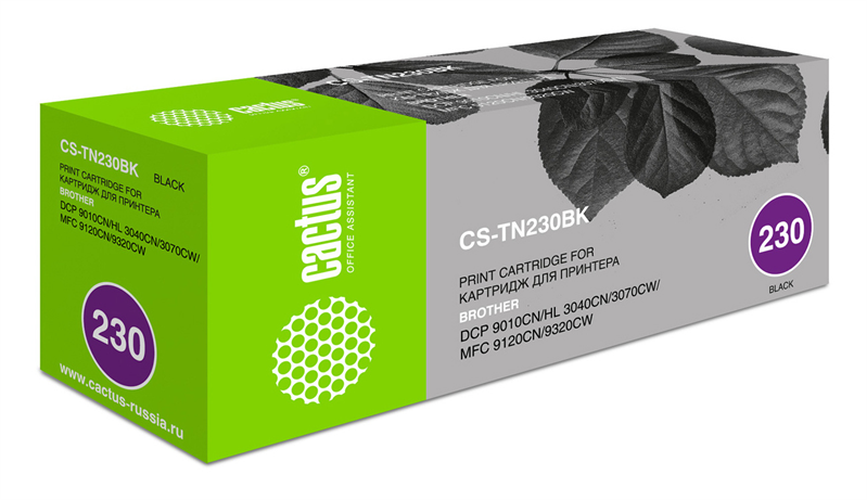 Cactus CS-TN230BK TN-230Bk черный (2200стр.) для Brother HL-3040/3070/DCP-9010/MFC-9120/9320