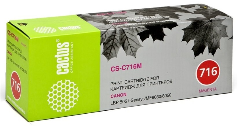 Cactus CS-C716M 716 M пурпурный (1500стр.) для Canon i-Sensys MF8030/MF8030cn/MF8050/LBP 5050