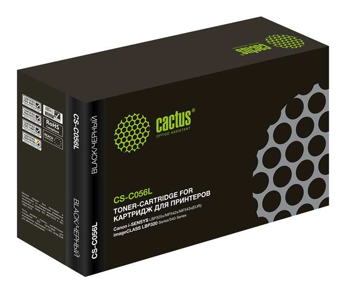 Cactus CS-C056L 056 L черный (5100стр.) для Canon imageCLASS LBP320 Series/540 Series