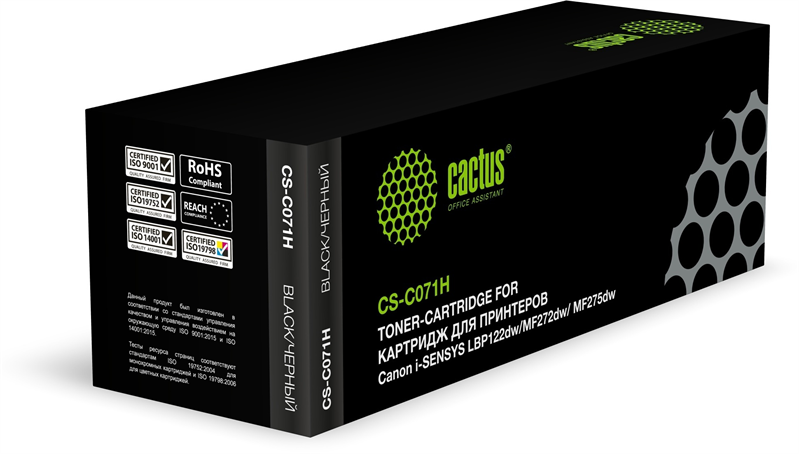 Cactus CS-C071H 071H черный (2500стр.) для Canon i-SENSYS LBP122dw/MF272dw/ MF275dw