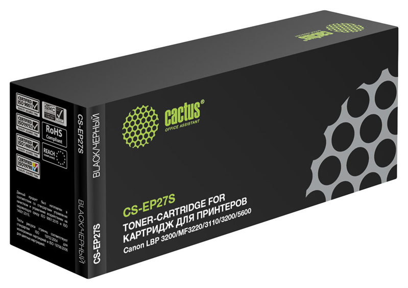 Cactus CS-EP27S EP-27 черный (2500стр.) для Canon LBP3200/MF3220/3110/3200/5600
