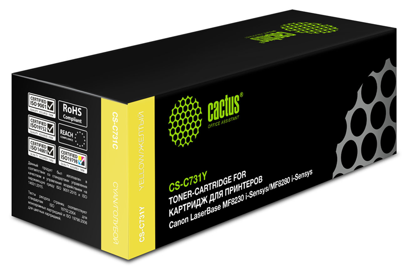 Cactus CS-C731Y 731 Y желтый (1800стр.) для Canon LB i-Sensys MF8230/MF8280