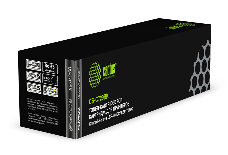 Cactus CS-C729BK 729 BK черный (1200стр.) для Canon i-SENSYS LBP-7010C/ LBP-7018C