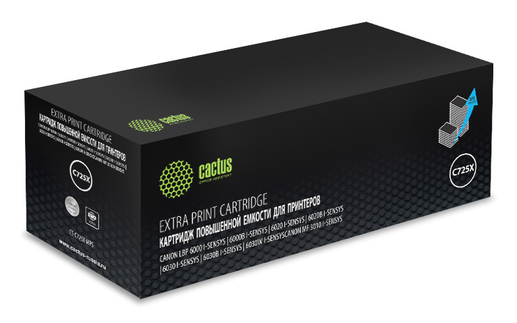 Cactus CS-C725X-MPS 725X черный (3000стр.) для Canon LBP 6000/6020/6030B i-Sensys