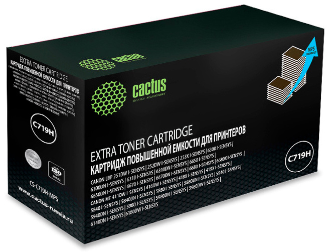 Cactus CS-C719H-MPS 719HX черный (8000стр.) для Canon MF5840dni-Sensys/MF5880dni; LBP6300i/6650i