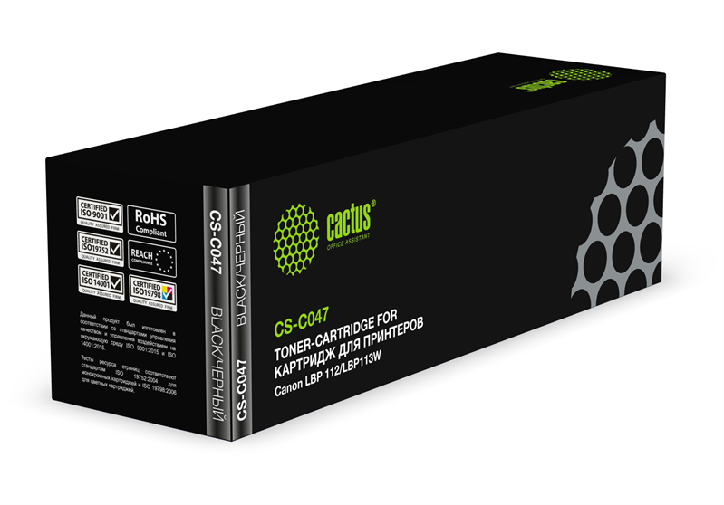 Cactus CS-C047 Cartridge 047 черный (1600стр.) для Canon LBP112/LBP113W