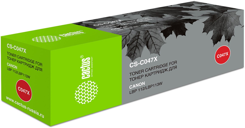Cactus CS-C047X Cartridge 047 черный (4000стр.) для Canon LBP112/LBP113W