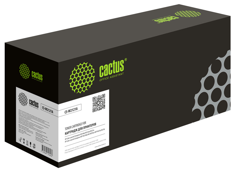 Cactus 212A CS-W2121A W2121A голубой (4500стр.) для HP Color LJ M554/M555/578 Enterprise