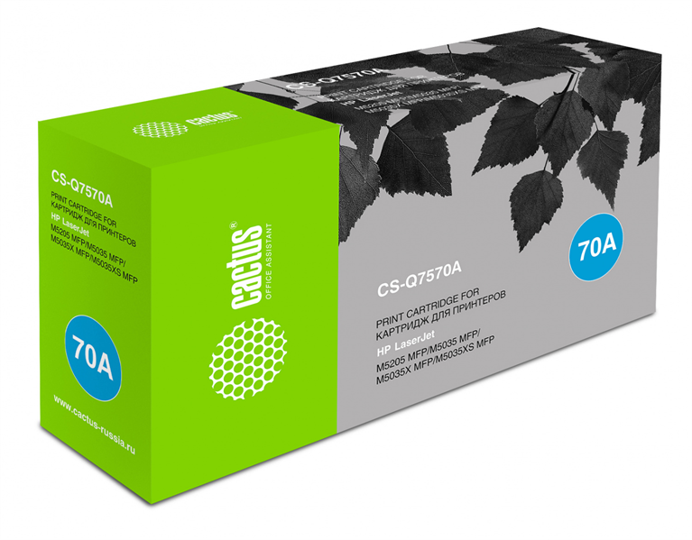 Cactus CS-Q7570A Q7570A черный (15000стр.) для HP LJ M5025/M5035/M5035X/M5035XS