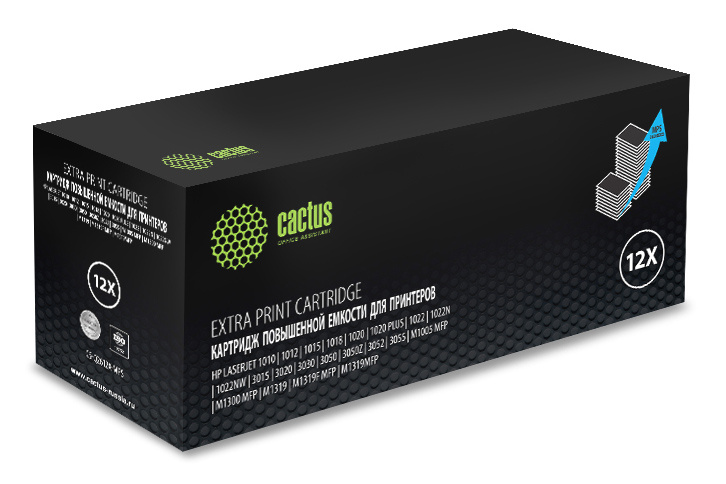 Cactus CS-Q2612X-MPS Q2612X черный (3000стр.) для HP LJ 1010/1012/1015/1018/1020