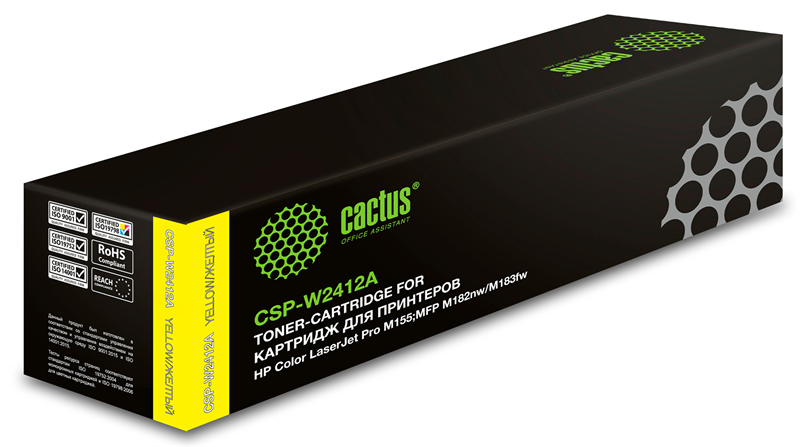 Cactus CSP-W2412A 216A желтый (850стр.) для HP Color LaserJet Pro M155;MFP M182nw/M183fw