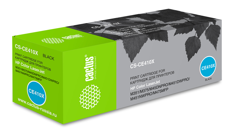 Cactus CS-CE410X CE410X черный (4000стр.) для HP CLJ Pro 300/M351/M451/M375/M475