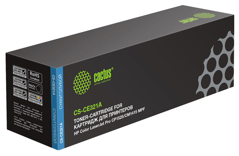 Cactus CS-CE321A CE321A голубой (1300стр.) для HP LJ CP1525