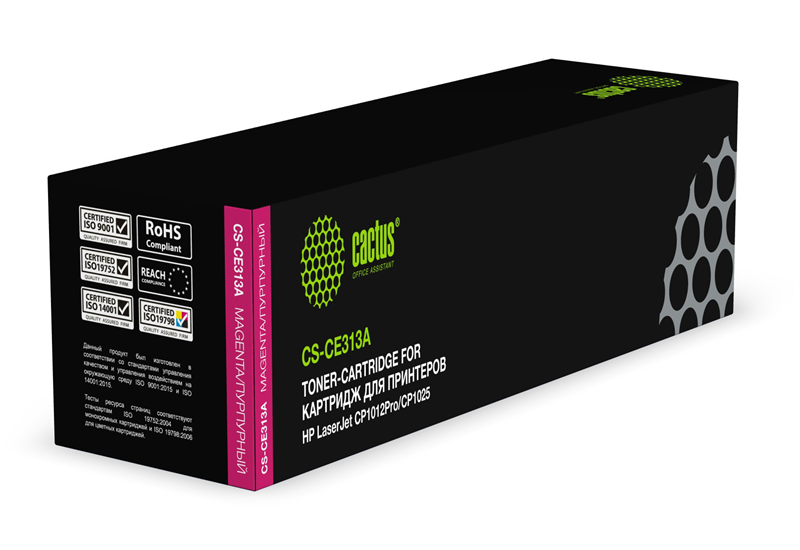 Cactus CS-CE313A CE313A пурпурный (1000стр.) для HP LJ CP1012Pro/CP1025