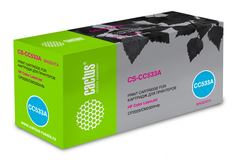 Cactus CS-CC533A CC533A пурпурный (2800стр.) для HP Color LaserJet CP2025/CM2320
