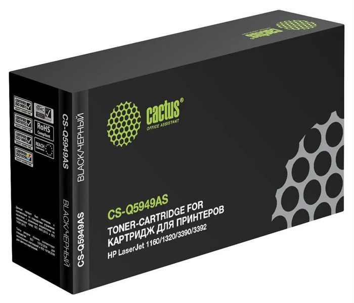 Cactus CS-Q5949AS Q5949A черный (2500стр.) для HP LJ 1160/1320/3390/3392