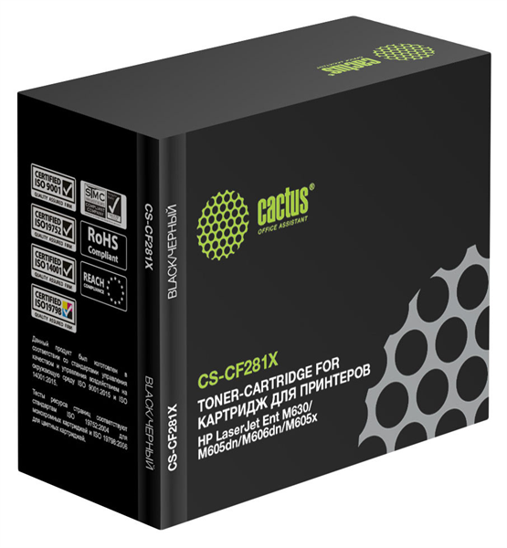 Cactus CS-CF281X CF281X черный (25000стр.) для HP LJ Ent M630/M605dn/M606dn/M605x