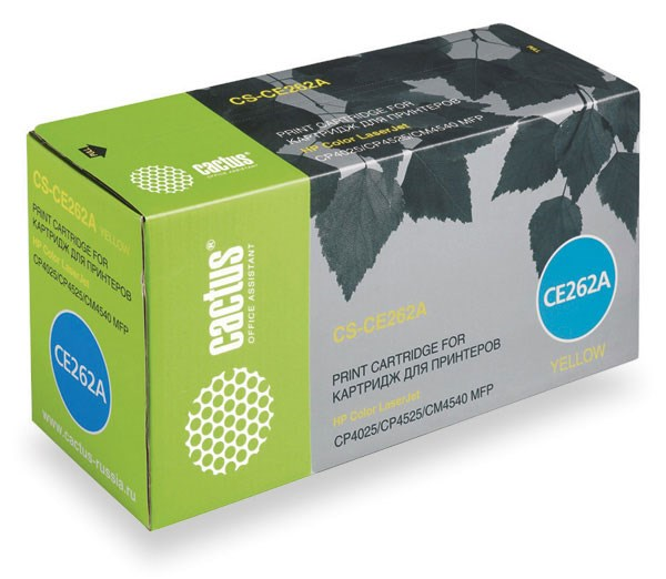 Cactus CS-CE262A CE262A желтый (11000стр.) для HP LJ CP4025/CP4525/CM4540