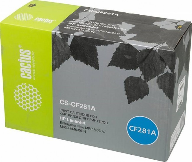 Cactus CS-CF281A CF281A черный (10500стр.) для HP LJ Enterprise M630/M604n/M605n/M606dn