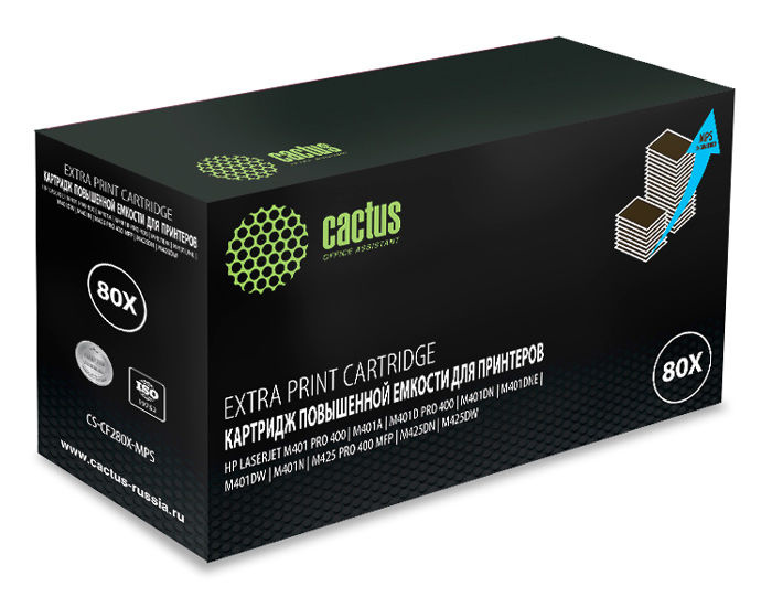 Cactus CS-CF280X-MPS CF280XX черный (13000стр.) для HP LJ Pro 400/M401/M425