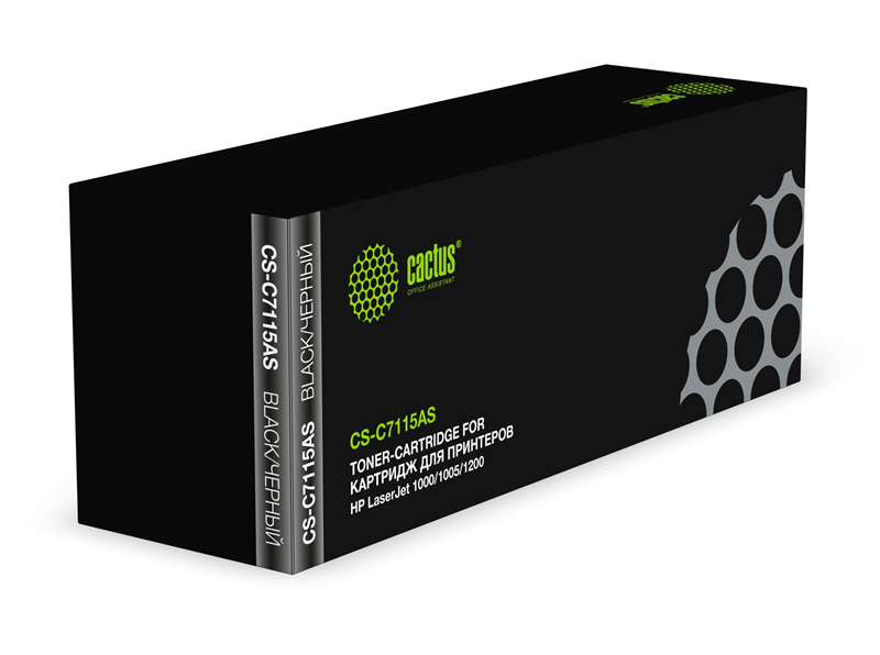 Cactus CS-C7115AS C7115A черный (2500стр.) для HP LJ 1000/1005/1200