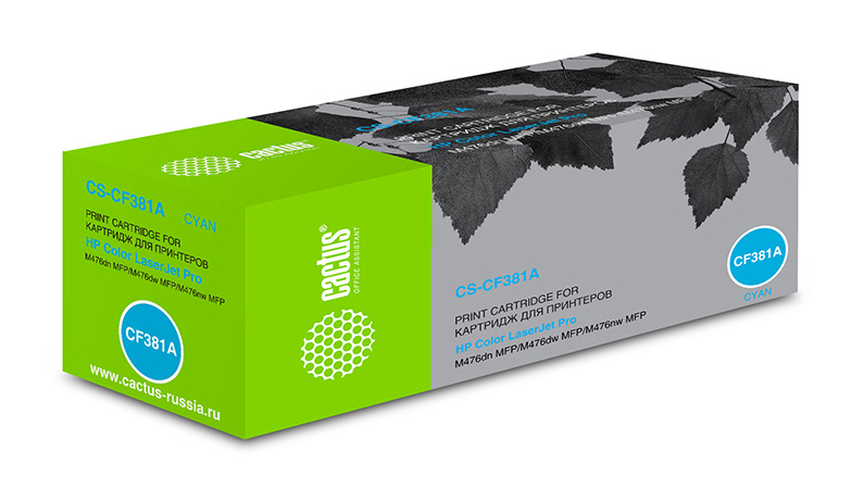Cactus CS-CF381A CF381A голубой (2700стр.) для HP LJ Pro M476dn/M476nw/M476dw
