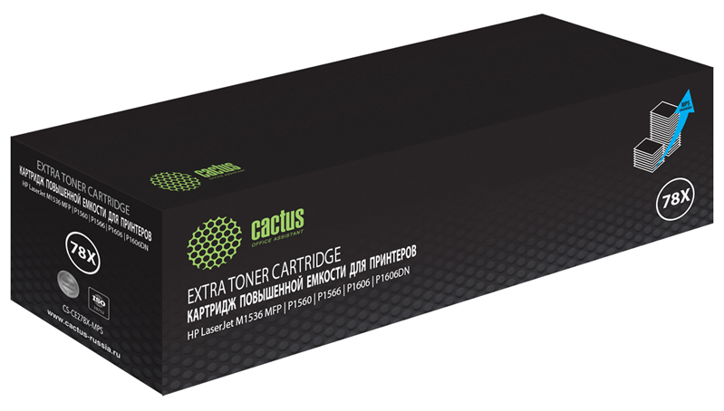 Cactus CS-CE278X-MPS CF278X черный (3000стр.) для HP LJ P1566/P1606w